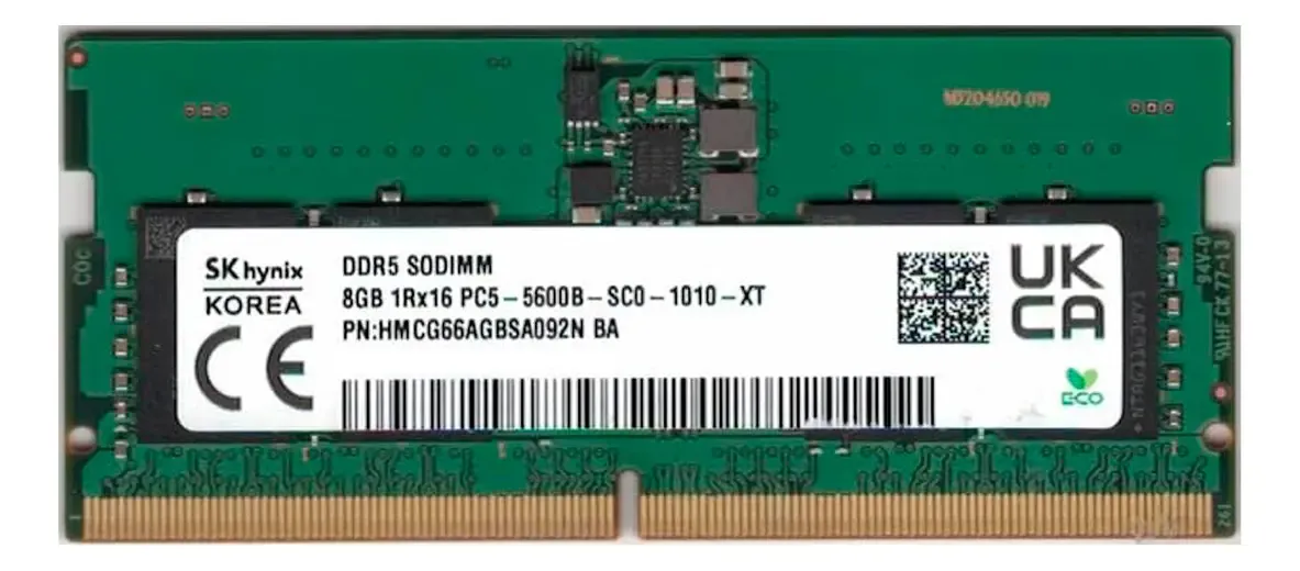 Memoria DDR5 SODIMM 8GB 1Rx16 PC5 - 5600B SKhynix.webp