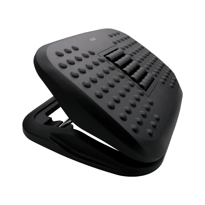 Descansa pies regulables con rodillos masajeadores