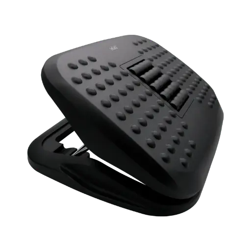 Descansa pies regulables con rodillos masajeadores