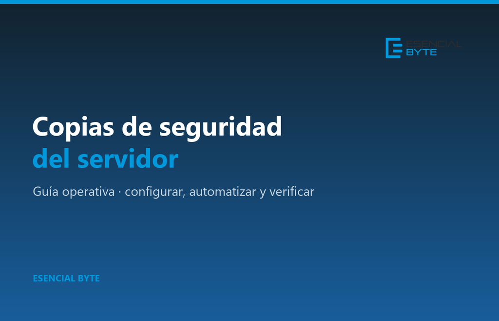 Copias de seguridad del servidor · Guía operativa